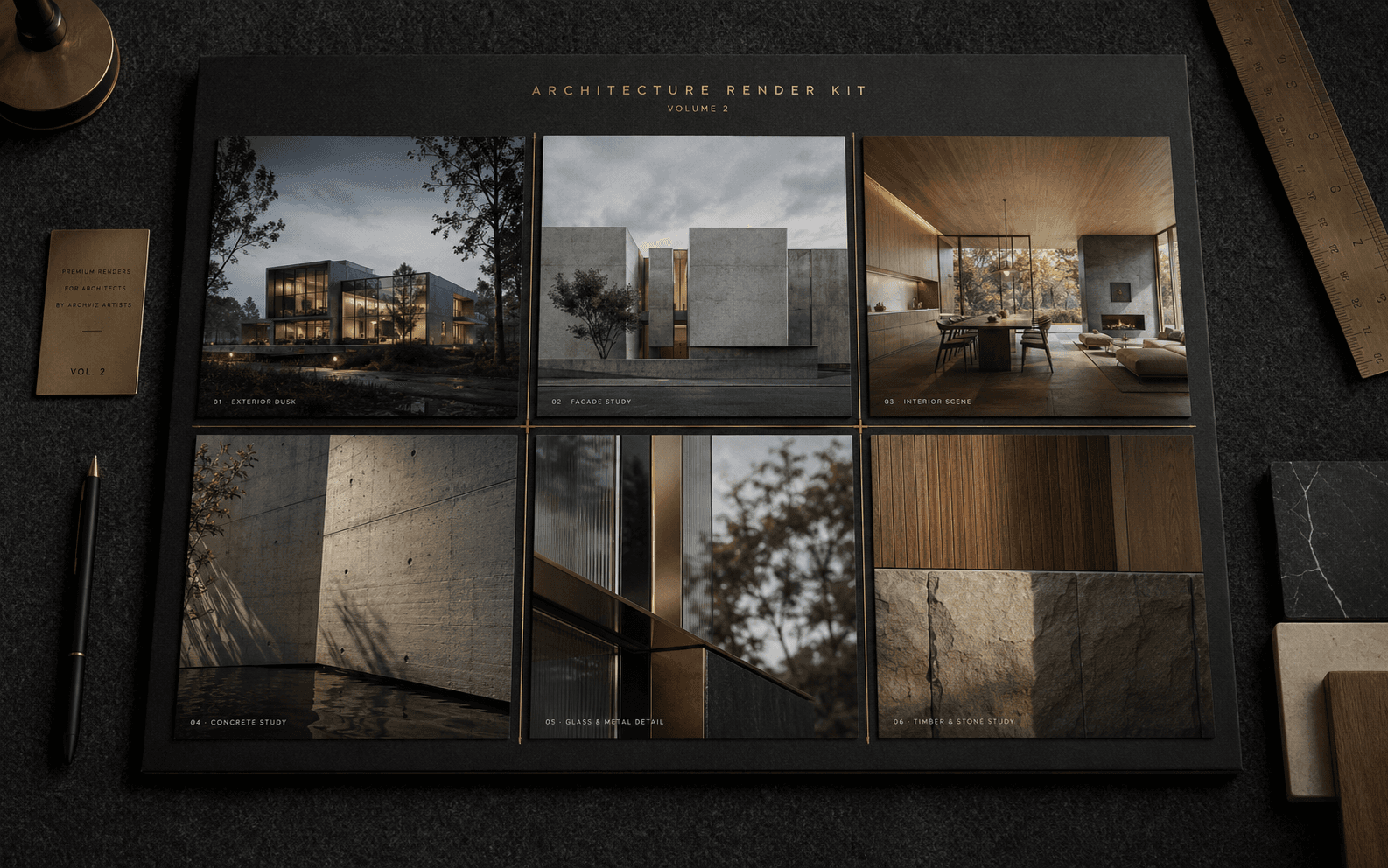Architecture Render Kit Vol. 2 premium product artwork
