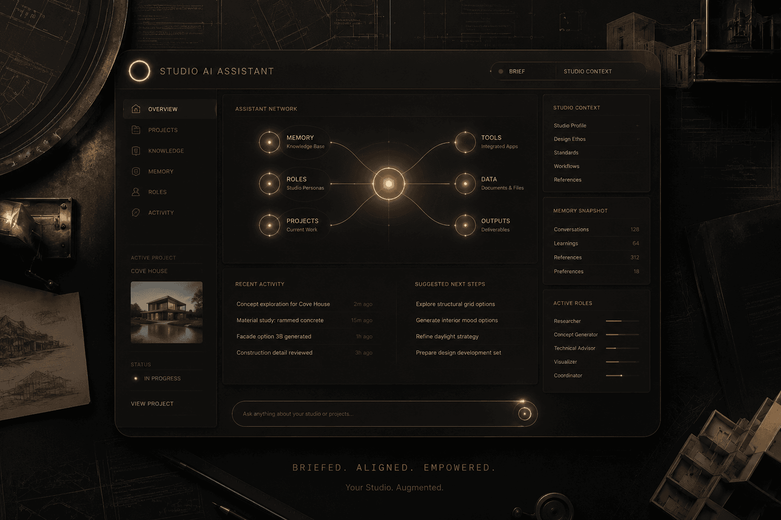 Studio AI Assistant premium product artwork